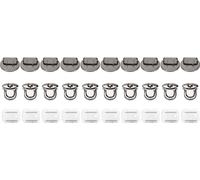 10 sets Tuck Lock Clasp Catch Argent Noir 25 mm de largeur Langue de canard avec plaque de base 30 x 39 mm pour sac banane.
