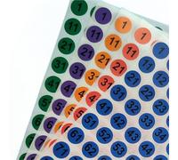 10 Sheets 1-100 Serial Consecutive Red Number Labels 1cm Paper Sticker Self-adhesive Round Pour Trier(Mix)