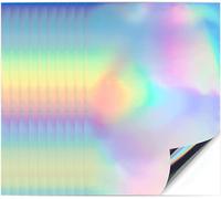 10 Sheets A4 Holographic Paper Sticker Vinyl Holographic Paper Holographic Sticker Paper for Inkjet and Laser Printer