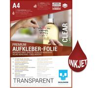 10 Sheets A4 Inkjet Printer Transparent Adhesive Paper Skull Fashion