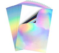 10 Sheets Holographic Sticker Paper A4 Printable Vinyl Quick Dry Waterproof Vinyl Rainbow Paper For Inkjet And Laser Printer