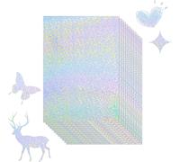 10 Sheets Of Holographic Self-Adhesive A4 Transparent Waterproof Self-Adhesive Holographic Vinyl Film For Inkjet And Laser Printers