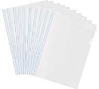 10 Sheets Plastic A4 Sliding Folder,Clear Report Covers With Sliding Bar Binding For Home,School,Office,Documents Classification (White)