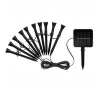 10 spots lumineux solaires STICKY PICK 6m à piquer balisage allée LED blanc chaud