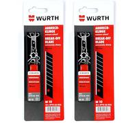 10 ST. Würth Lame sécable très acérées 18 mm (4050382482266) Lame de rechange (Lot de 2)
