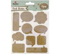 10 stickers bulles en liège Beige G