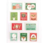 10 stickers timbres Noel effet