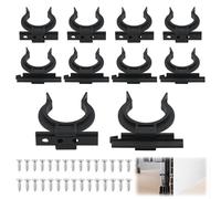 10 Stück Robuste Clips de Plinthes Réglables, Supports pour Plinthe de Cuisine avec 30 Vis, Clips de Fixation pour Plinthes avce 2 Types Accessoires, Durables Clip pour Pied de Meuble Diamètre 32-42mm