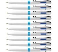 10 Stylos Bille 4 Couleurs - Pointe Moyenne - Take 4 - Schneider