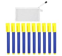 10 Stylos Vérificateurs D'Argent Bleu Et 1 Sac À Stylo Blanc, Validateur De Billets De Banque, Sac À Stylo En Maille Transparente, Sac À Stylo De Grande Capacité