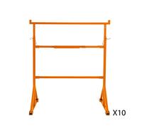 10 Supports Tréteaux de Maçon en Acier Table Établi de Travail Hauteur Réglable