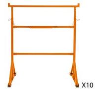10 Supports Tréteaux de Maçon en Acier Table Établi de Travail Hauteur Réglable