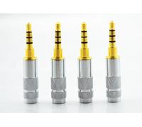 10 sztuk z?ota plated 6MM 3.5mm 4 polacy stereo s?uchawki adapter wtyczki