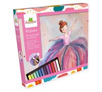 10 Tableaux Pastels Secs Danseuses Rose TU