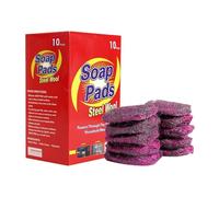 10 ×Tampon Jex avec Savon,en Laine d'acier,réutilisable pour Le Nettoyage des Ustensiles De Cuisine,Éponges De Nettoyage Ménager,Absorbant Et Mousse Riches en Laine en RéAlité