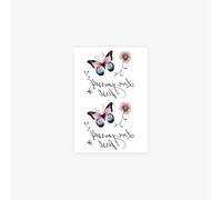 10 Tatouages Papillons Autocollants Imperméables Et Longue Durée Pour Poignet/Clavicule Avec De Courts Slogans : Aime-Toi D’Abord