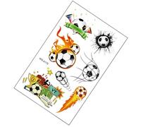 10 Tatouages Temporaires Imperméables Sur Le Thème Du Football, Autocollants Football Résistants À La Décoloration Et À La Transpiration Pour Adultes, Anniversaires Et Les Match Décorations (E)