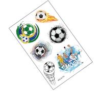 10 Tatouages Temporaires Imperméables Sur Le Thème Du Football, Autocollants Football Résistants À La Décoloration Et À La Transpiration Pour Adultes, Anniversaires Et Les Match Décorations (D)