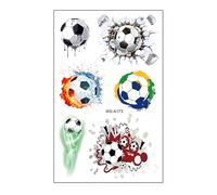 10 Tatouages Temporaires Imperméables Sur Le Thème Du Football, Autocollants Football Résistants À La Décoloration Et À La Transpiration Pour Adultes, Anniversaires Et Les Match Décorations (C)