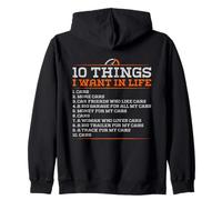 10 Things I Want in My Life Cars More Cars - Drôle (arrière) Sweat à Capuche
