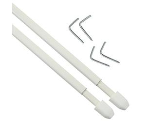 10 tiges plates extensibles blanches