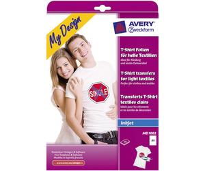 10 Transfers t-shirt pour textiles clairs AVERYZWECKFORM MD1002, DIN A4, 10 feuilles