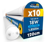 10 Tubes LED T8 18W 120cm G13 Chip CREE avec Starter 1850 Lumen Garantie 6 Ans Lumière Froide 6500K Haute Luminosité 102 lm/W Matériau Nano Plastic Remplacement Néon pour Plafond Garage Magasin
