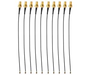 10 Unidades de Cable Adaptador RF a SMA K/U.FL, Alimentador de Antena Pigtail de 5.9 in, Conector SMA para Módulo de Reconocimiento Facial