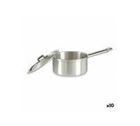 10 Unités de Casserole avec couvercle Ø 14 cm Argenté Aluminium 1 L
