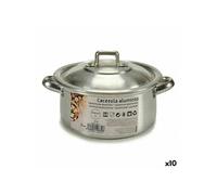 10 Unités de Casserole avec Couvercle Ø 14 cm Argenté Aluminium 1 L