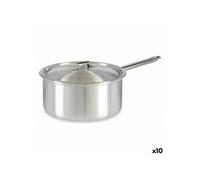 10 Unités de Casserole avec couvercle Ø 24 cm Argenté Aluminium 5 L