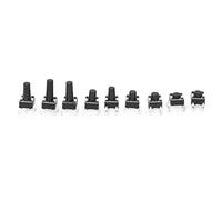 10 Valeur Tact Switch Kit 100pcs 6x6x4.3-13 Mm Facile à Installer la Vie Longue Durée de Vie - Appareil Audio Appareil Domestique - Boîte en Plastique