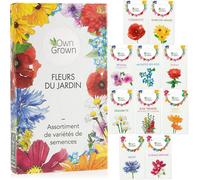 10 variétés de semences de fleurs et de fleurs comestibles - Kits prêt-à-pousser de plante pour le jardin et le balcon extérieur par.[G6]