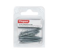10 vis à métaux longue à tête plate fendue pour encastrement profond boîte 2,9mm x 40mm Legrand