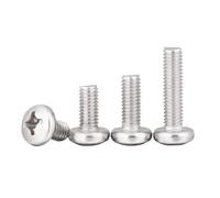 10 vis à tête cylindrique cruciforme en acier inoxydable 304, filetage 3/8-16 et 1/40-20*L, système américain(3/8",1/4-20)