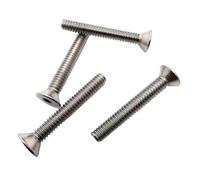 10 vis à tête fraisée hexagonale creuse, filetage standard US 1/4-20, en acier inoxydable 304, norme DIN 7991.(1")