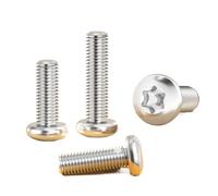 10 vis de sécurité à tête bouton Torx en acier inoxydable 304 A2-70 M4 M5 M6 avec goupille antivol - Vis à six lobes inviolables(MHDZ-M4-10Pcs,30mm)