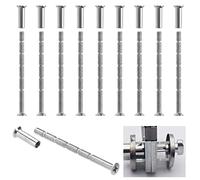 通用 10 vis poignee Porte Douilles de raccordement M4 pour poignée de Porte - Vis à Douille pour Fixation de poignées de Porte Argent (Silver) 6x0.7x0.3cm