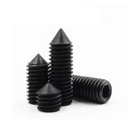 10 vis sans tête à six pans creux en acier au carbone noir, grade 12.9, à tête conique, embout conique, dimensions : M2, M2.5, M3, M4, M5, M6, M8, M10.(50mm X10pcs,M8)