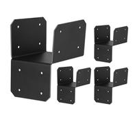 10 x 10 cm Supports de Poteau pour Bois, 4 Pièces Connecteur de Poutre Poteau Capuchon Support de Bande - Manchon Antirouille Connecteur Solide pour Carports Gazebos Poutres de Toit Intérieur