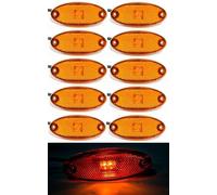 10 x 12 V LED ovale contour latéral orange marqueur camion caravane remorque van camping bus