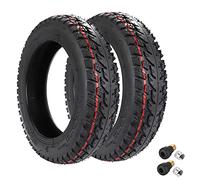 10 x 2-6.1 Pneu Tubeless Tout-Terrain avec valve pour Scooter électrique de 10 Pouces Roue de Secours Avant/Arrière Pneu Anti-Déflagrant Pneu Anti-Dérapant (2 Tube Extérieur)