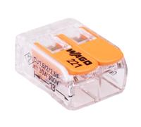 10 x 221-612 WAGO Bloc de Jonction Fixe Compact à Levier 2 Voies 6mm² 41A