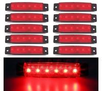 10 x 24 V SMD 6 LED Rouge arrière Feux de gabarit position Camion Remorque Châssis de camion