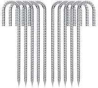 10 x 30cm Trampoline Ground Anchor Stakes-Galvanised Stainless Steel-Suitable for Awnings,Camping,Shed,Swings with Pointed Chisel End