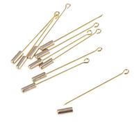 10 x 5 cm cylindre à coller sur tampon de revers broche d'embrayage boutonnière broche or, 5 cm, Plastique, comme description