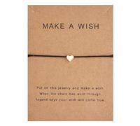 10 x 7. 5 cm exprime un désir papper carte amour tissé bracelet réglable bijoux de mode cadeau pour femmes, hommes, enfants traitement attrayant