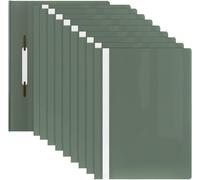 10 X A4 Plastic Folder-Transparent Front Pocket,A4 Presentation Folders Up To 70 Pages,Pastel Green-A4 Folder,A4 Document Holder