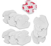 10 X Baby Socket Covers ¿ Adhesive Rotating Mechanism (No Keys) For Child Safety Home