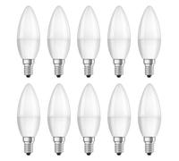 10 X Bellalux LED Ampoules Bougies 5,7W = 40W E14 Mat 827 Blanc Chaud 2700K